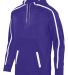 Augusta Sportswear 5555 Youth Stoked Tonal Heather in Purple/ white front view
