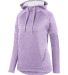Augusta Sportswear 5556 Ladies Zoe Tonal Heather H in Light lavender/ white side view