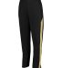 Augusta Sportswear 7762 Women's Medalist Pant 2.0 in Black/ vegas gold front view