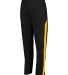 Augusta Sportswear 7762 Women's Medalist Pant 2.0 in Black/ gold front view