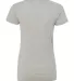 J America 8136 Women's Glitter V-Neck T-Shirt Oxford/ Silver back view