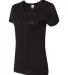 J America 8136 Women's Glitter V-Neck T-Shirt Black/ Gold side view