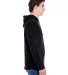 J America 8228 Hooded Game Day Jersey T-Shirt in Black side view