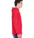 J America 8228 Hooded Game Day Jersey T-Shirt in Red side view