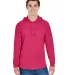 J America 8228 Hooded Game Day Jersey T-Shirt in Wildberry front view