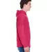 J America 8228 Hooded Game Day Jersey T-Shirt in Wildberry side view
