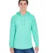 J America 8228 Hooded Game Day Jersey T-Shirt in Mint front view
