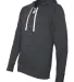 J America 8231 Sport Lace Jersey Hooded Pullover T Charcoal Heather side view