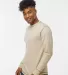J America 8238 Vintage Long Sleeve Thermal T-Shirt in Oatmeal heather side view