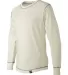 J America 8238 Vintage Long Sleeve Thermal T-Shirt in Vintage white/ charcoal side view