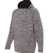 J America 8610 Youth Cosmic Fleece Hooded Pullover Charcoal Fleck/ Black side view