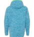 J America 8610 Youth Cosmic Fleece Hooded Pullover Electric Blue/ Neon Green back view