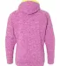 J America 8610 Youth Cosmic Fleece Hooded Pullover Magenta/ Neon Yellow back view