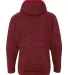 J America 8610 Youth Cosmic Fleece Hooded Pullover Red Fleck/ Red back view