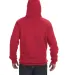 J America 8824 Premium Hooded Sweatshirt in Red back view