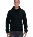 J America 8824 Premium Hooded Sweatshirt in Black front view