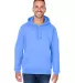 J America 8824 Premium Hooded Sweatshirt in Carolina blue front view