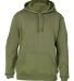 J America 8824 Premium Hooded Sweatshirt in Military green front view