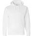 J America 8824 Premium Hooded Sweatshirt in White front view
