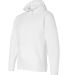 J America 8824 Premium Hooded Sweatshirt in White side view