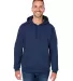 J America 8824 Premium Hooded Sweatshirt in True navy front view