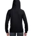 J America 8836 Women's Sueded V-Neck Hooded Sweats in Black back view