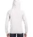 J America 8836 Women's Sueded V-Neck Hooded Sweats in White back view