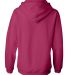 J America 8836 Women's Sueded V-Neck Hooded Sweats Wildberry back view