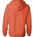 J America 8836 Women's Sueded V-Neck Hooded Sweats in Neon orange back view