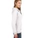 J America 8836 Women's Sueded V-Neck Hooded Sweats in White