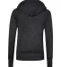 J America 8913 Women's Zen Fleece Full-Zip Hooded  Twisted Black back view