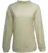J America 8428 Women's Weekend Terry Mock Crew Natural front view