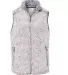 J America 8456 Women's Epic Sherpa Vest Oatmeal Heather front view