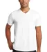 District Made DT1350     Mens Perfect Tr   V-Neck  White front view