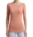 Anvil 2455L Women's Stretch Three-Quarter Sleeve T in Terracotta front view