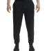 Anvil 73120 French Terry Unisex Joggers in Black front view