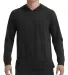 Anvil 73500 French Terry Unisex Hooded Pullover in Black front view