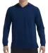 Anvil 73500 French Terry Unisex Hooded Pullover in Navy front view