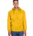Harriton M750 Adult Packable Nylon Jacket SUNRAY YELLOW front view