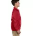 Harriton M990Y Youth 8 oz. Full-Zip Fleece RED side view