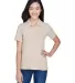 Harriton M265W Ladies' 5.6 oz. Easy Blend™ Polo STONE front view