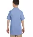 Harriton M265Y Youth 5.6 oz. Easy Blend™ Polo LT COLLEGE BLUE back view