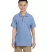 Harriton M265Y Youth 5.6 oz. Easy Blend™ Polo LT COLLEGE BLUE front view