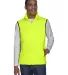 Harriton M985 Adult 8 oz. Fleece Vest SAFETY YELLOW front view