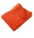 Harriton M999 12.7 oz. Fleece Blanket ORANGE front view