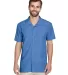 Harriton M560 Men's Barbados Textured Camp Shirt POOL BLUE front view