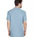 Harriton M560 Men's Barbados Textured Camp Shirt CLOUD BLUE back view