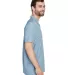 Harriton M560 Men's Barbados Textured Camp Shirt CLOUD BLUE side view