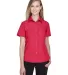 Harriton M560W Ladies' Barbados Textured Camp Shi PARROT RED front view