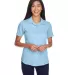 Harriton M570W Ladies' Bahama Cord Camp Shirt CLOUD BLUE front view